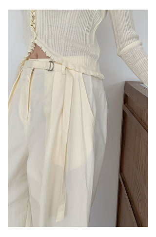 Wide-leg suit pants