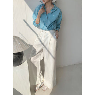 Wide-leg suit pants