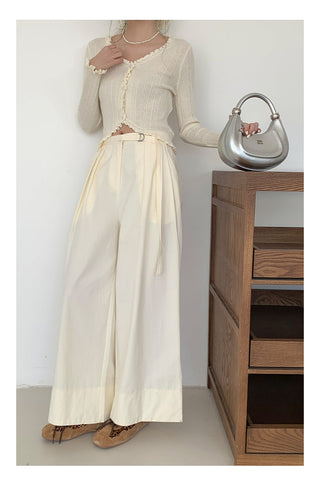 Wide-leg suit pants