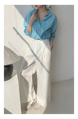 Wide-leg suit pants