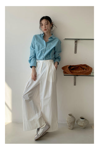 Wide-leg suit pants