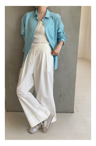 Wide-leg suit pants