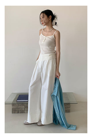 Wide-leg suit pants