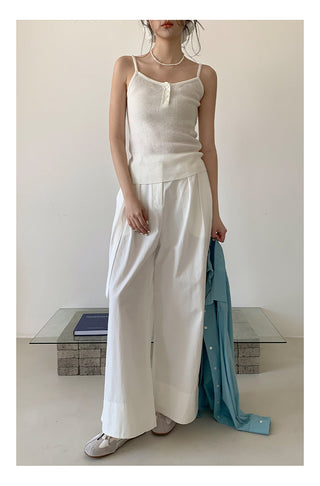 Wide-leg suit pants