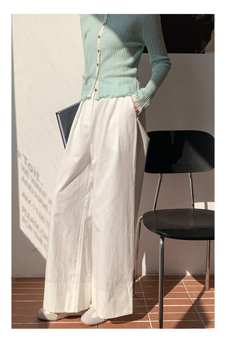 Wide-leg suit pants