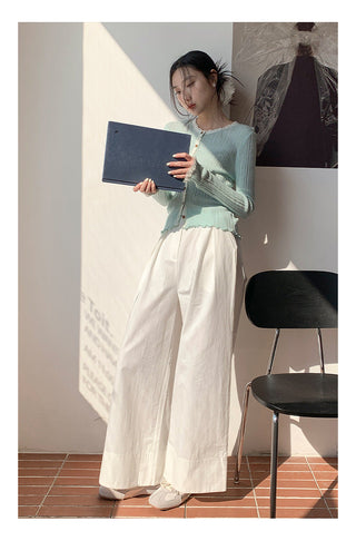 Wide-leg suit pants