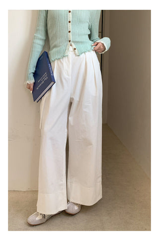 Wide-leg suit pants