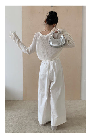 Wide-leg suit pants
