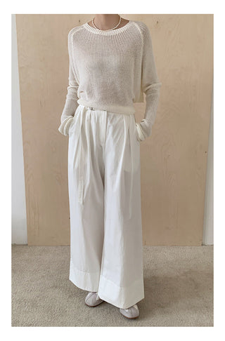 Wide-leg suit pants