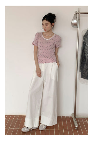 Wide-leg suit pants