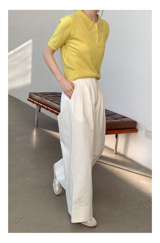 Wide-leg suit pants
