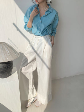 Wide-leg suit pants