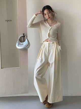 Wide-leg suit pants