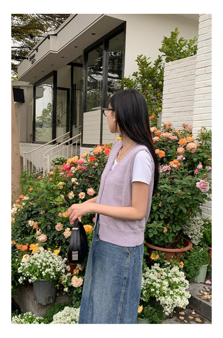 Wool sleeveless vest