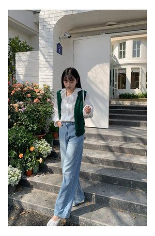 Wool sleeveless vest