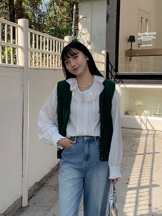 Wool sleeveless vest