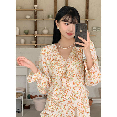 French bell sleeve Dress