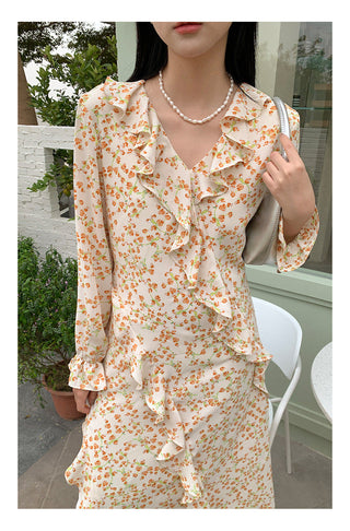 French bell sleeve Dress