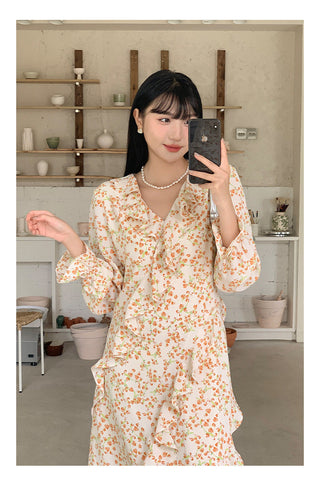 French bell sleeve Dress