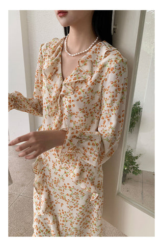 French bell sleeve Dress