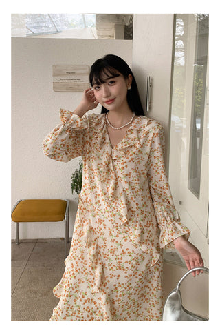 French bell sleeve Dress