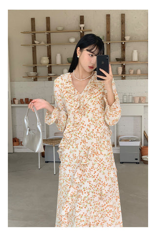 French bell sleeve Dress