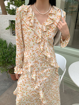 French bell sleeve Dress