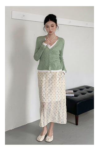 Polka A-line Skirt