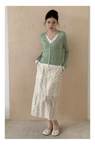 Polka A-line Skirt