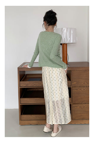 Polka A-line Skirt