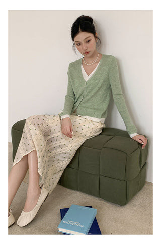 Polka A-line Skirt