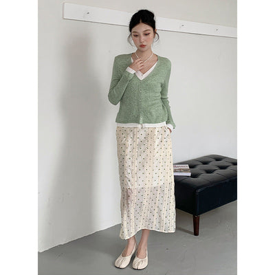 Polka A-line Skirt