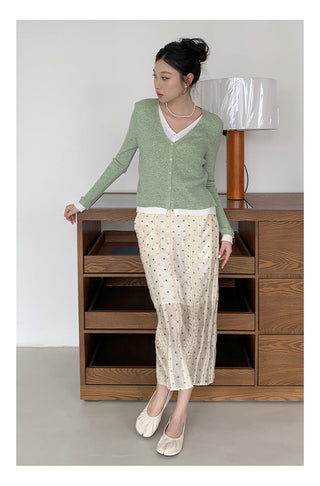 Polka A-line Skirt