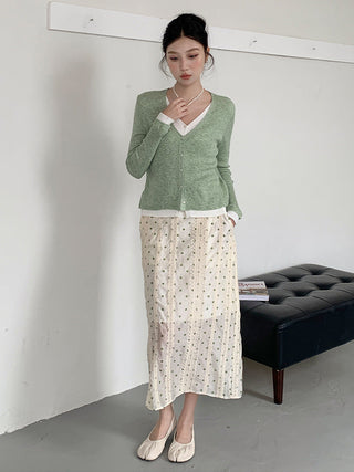 Polka A-line Skirt