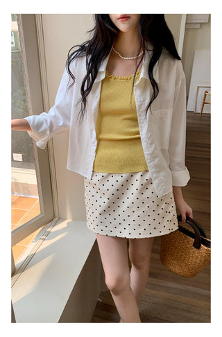 Polka  A-line Short Skirt