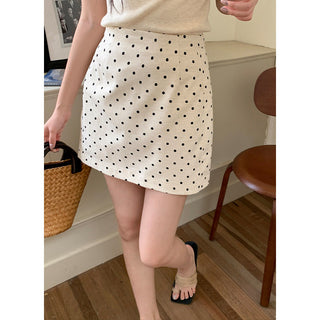 Polka  A-line Short Skirt
