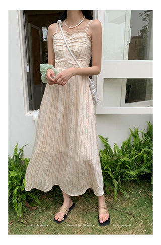 Miu striped Long dress
