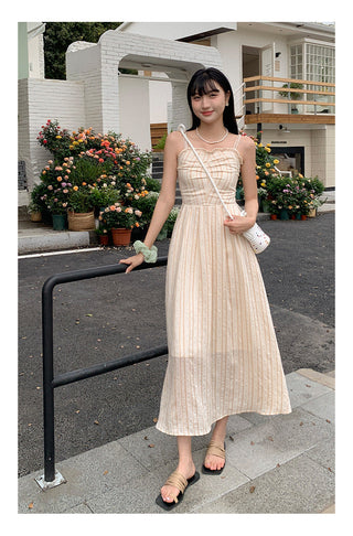 Miu striped Long dress