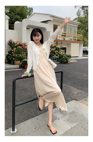 Miu striped Long dress
