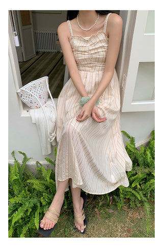 Miu striped Long dress