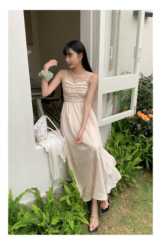 Miu striped Long dress