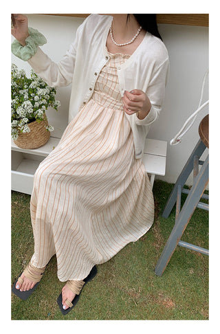 Miu striped Long dress