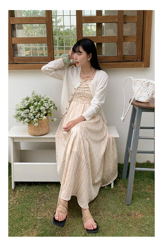 Miu striped Long dress