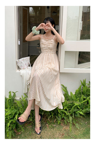 Miu striped Long dress