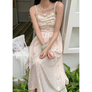 Miu striped Long dress