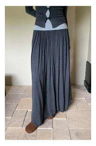 Wool midi skirt