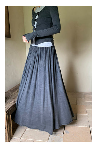 Wool midi skirt