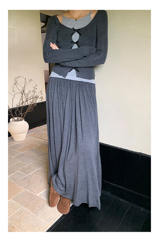 Wool midi skirt