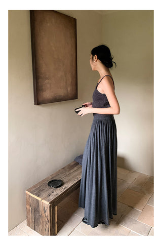 Wool midi skirt