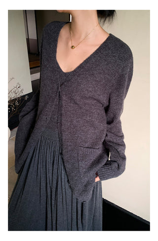 Wool midi skirt